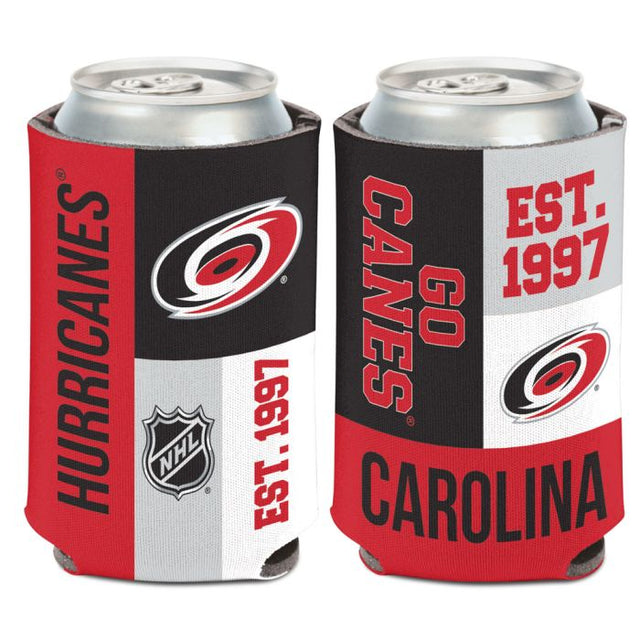 Enfriador de latas con bloques de colores de Carolina Hurricanes, 12 oz.