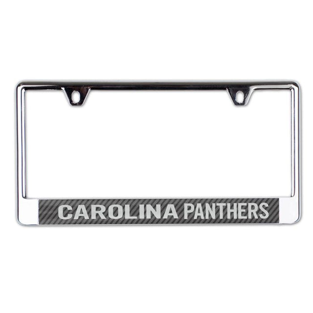 Carolina Panthers CARBON Lic Plate Frame B/O Printed
