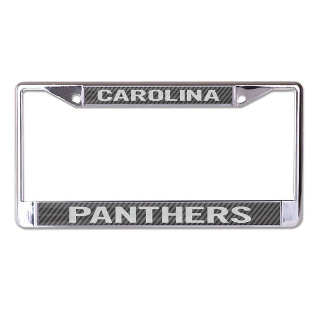Carolina Panthers CARBON Lic Plt Frame S/L Printed