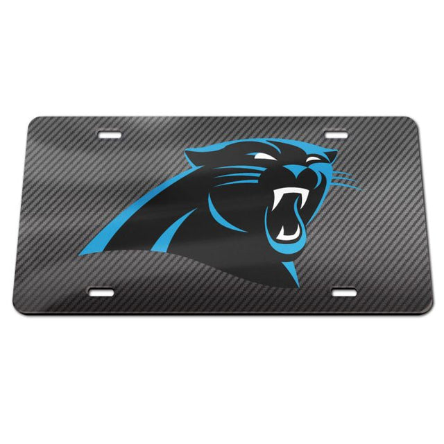 Carolina Panthers CARBON Specialty Acrylic License Plate