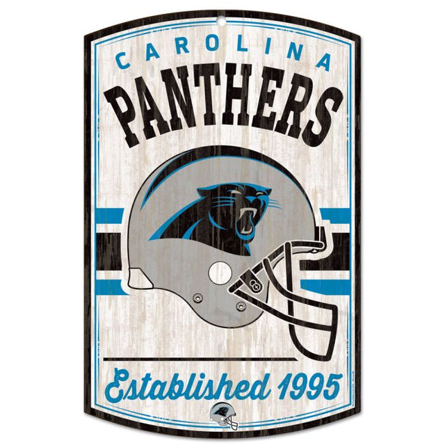 Carolina Panthers / Classic Logo RETRO Wood Sign 11" x 17" 1/4" thick