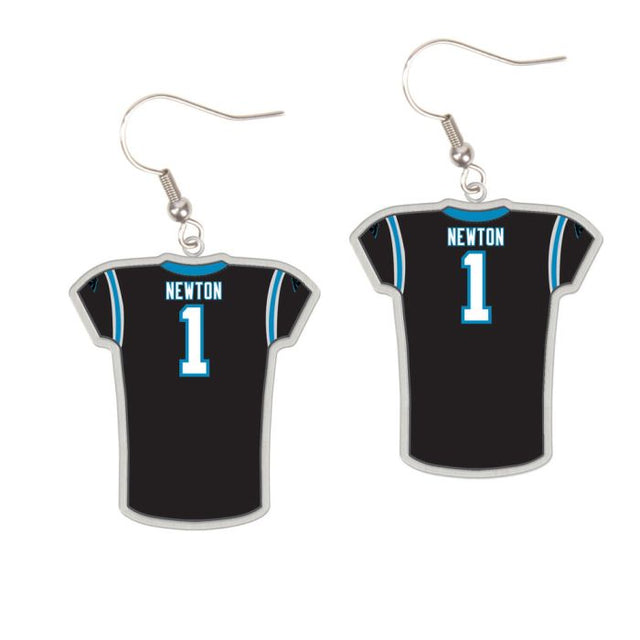 Carolina Panthers Earrings Jewelry Carded Jersey Cam Newton