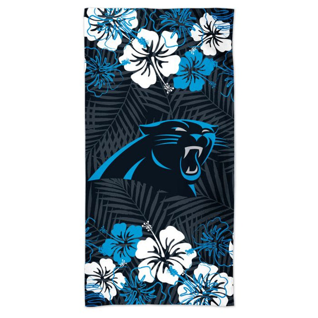 Carolina Panthers FLORAL Spectra Beach Towel 30" x 60"