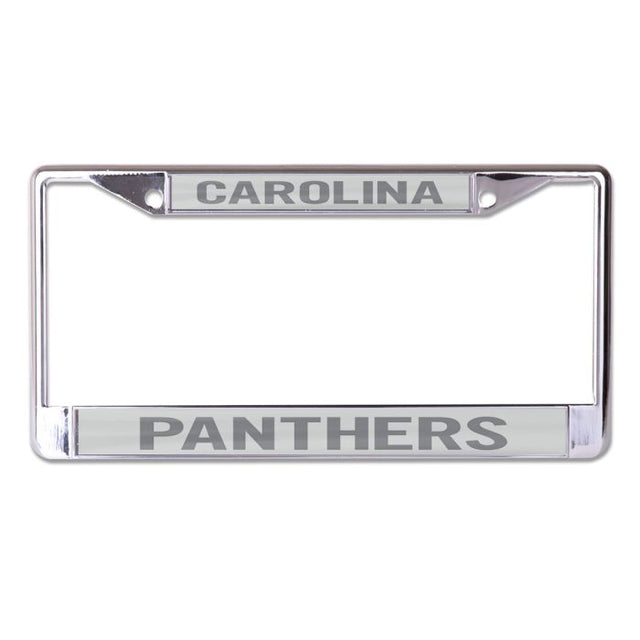 Carolina Panthers FROSTED Lic Plt Frame S/L Printed