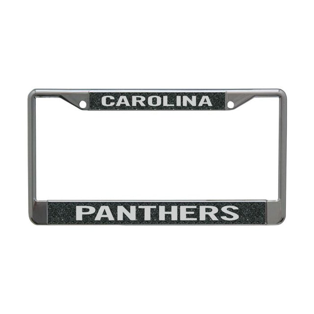 Carolina Panthers GLITTER BACKGROUND Lic Plt Frame S/L Printed