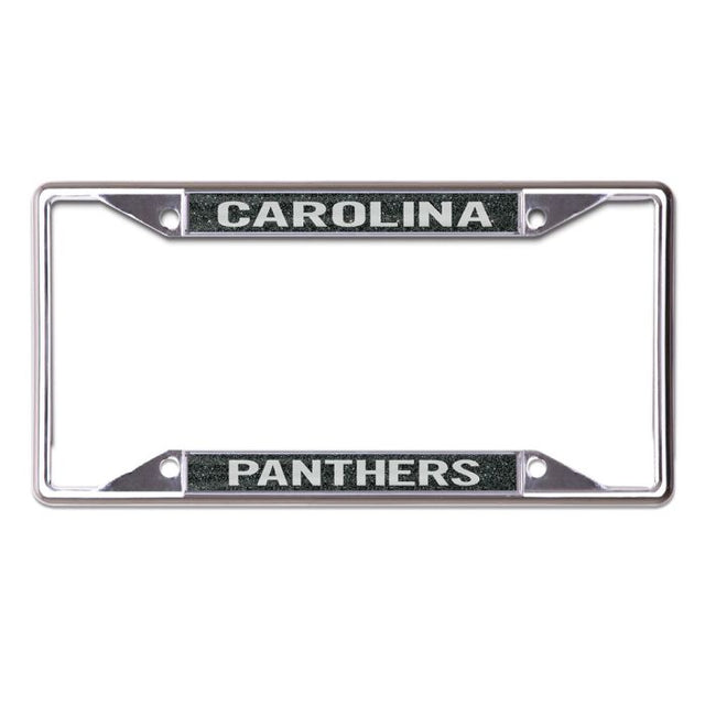 Carolina Panthers GLITTER BACKGROUND Lic Plt Frame S/S Printed