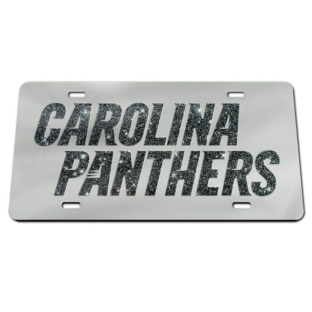Carolina Panthers GLITTER LETTERS Acrylic Classic License Plates