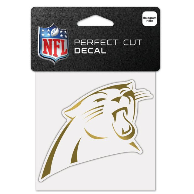 Carolina Panthers GOld Decal Metallic 4" x 4"