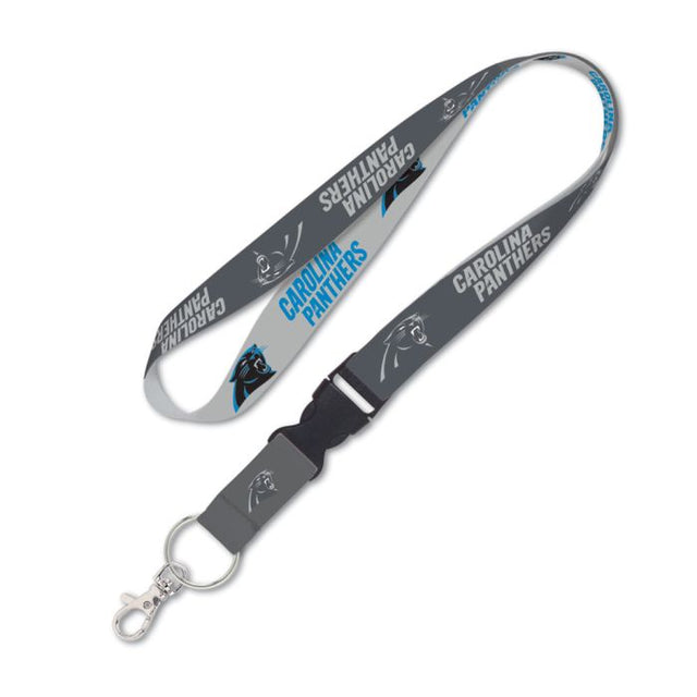 Carolina Panthers Gray Lanyard w/detachable buckle 1"
