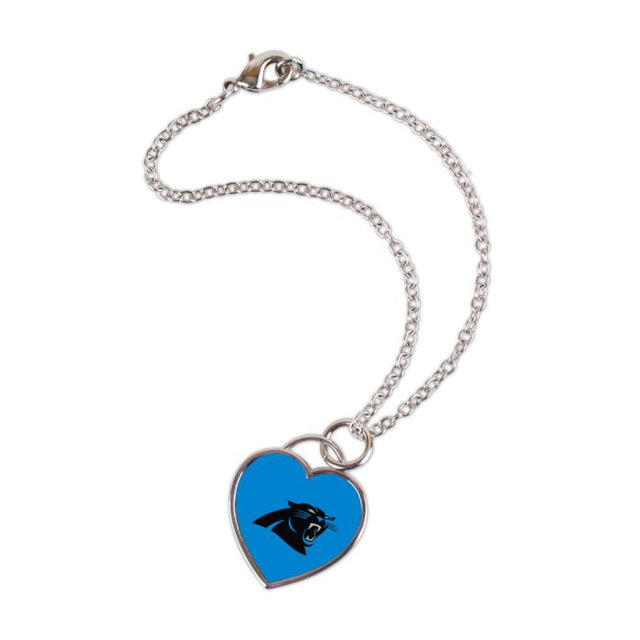 Carolina Panthers HEART Bracelet w/3D Heart