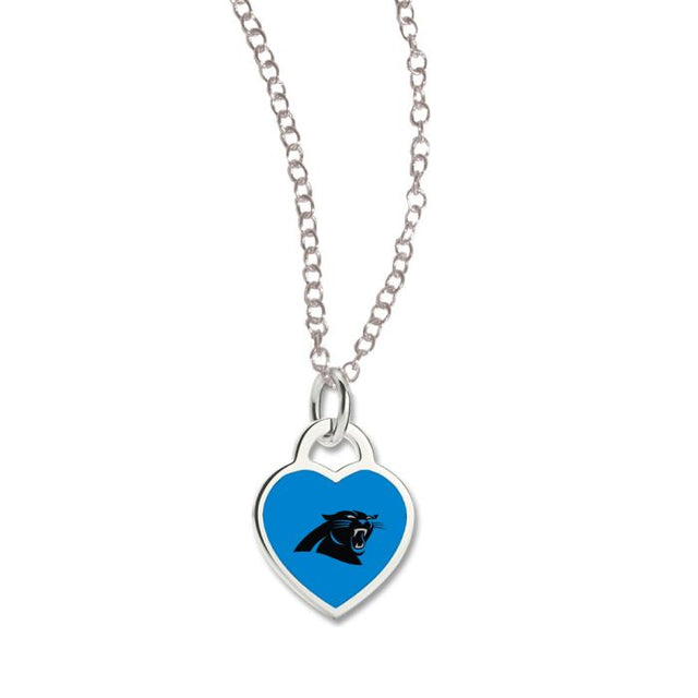 Carolina Panthers HEART Necklace w/3D Heart