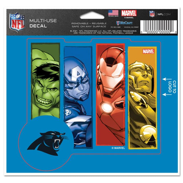 Carolina Panthers / Marvel (C) 2021 Marvel Multi-Use Decal - cut to logo 5" x 6"