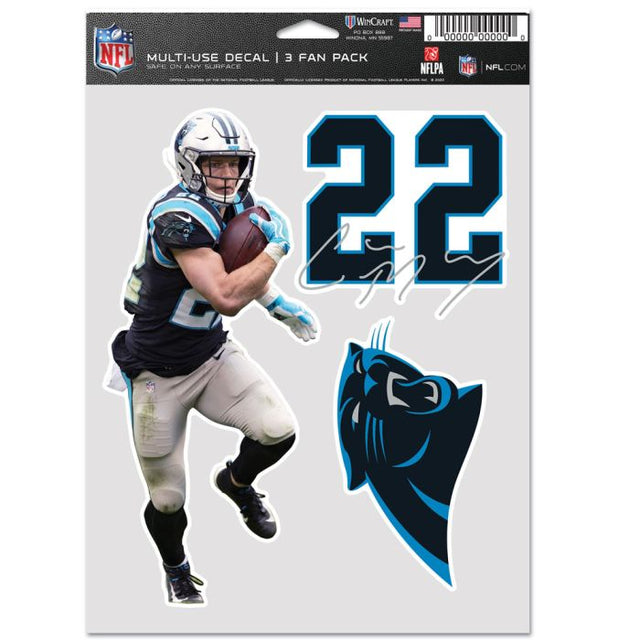 Carolina Panthers Multi Use 3 Fan Pack Christian McCaffrey