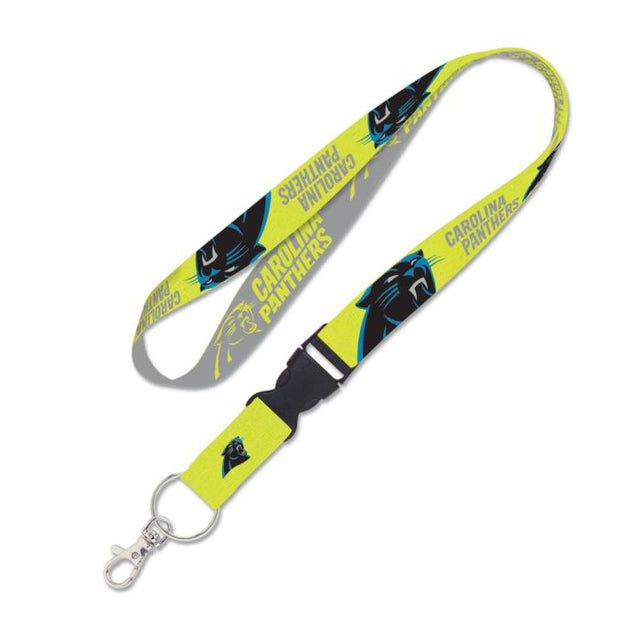 Carolina Panthers NEON Lanyard w/detachable buckle 1"