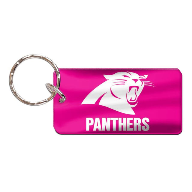 Carolina Panthers PINK Keychain Rectangle