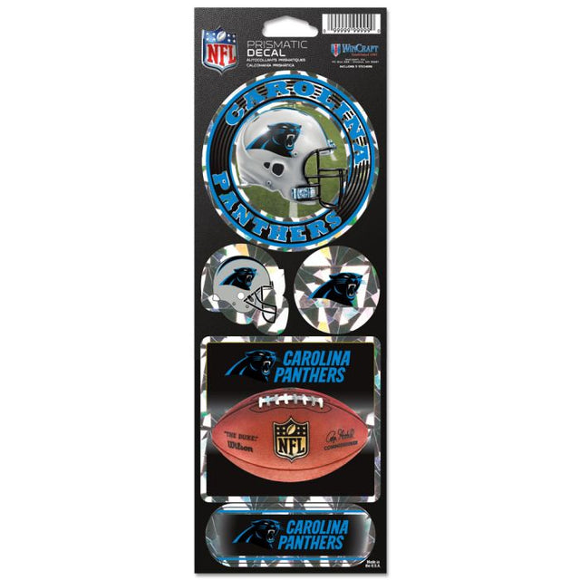 Carolina Panthers Prismatic Decal 4" x 11"