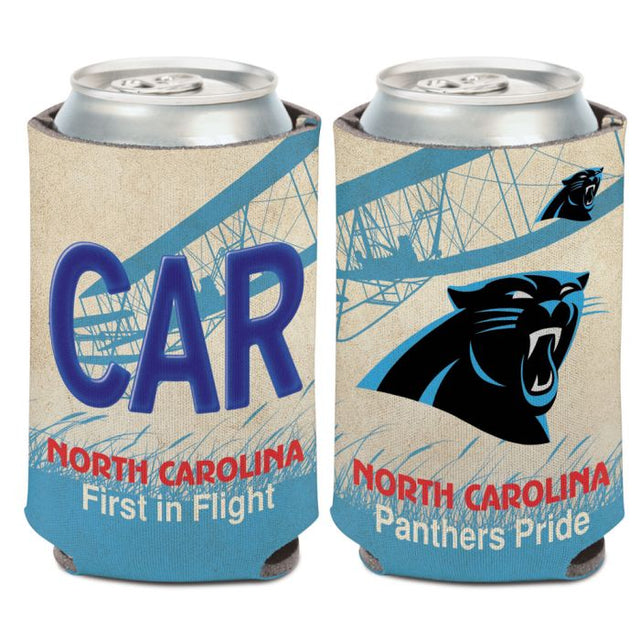 Enfriador de lata con placa ESTATAL de Carolina Panthers, 12 oz.
