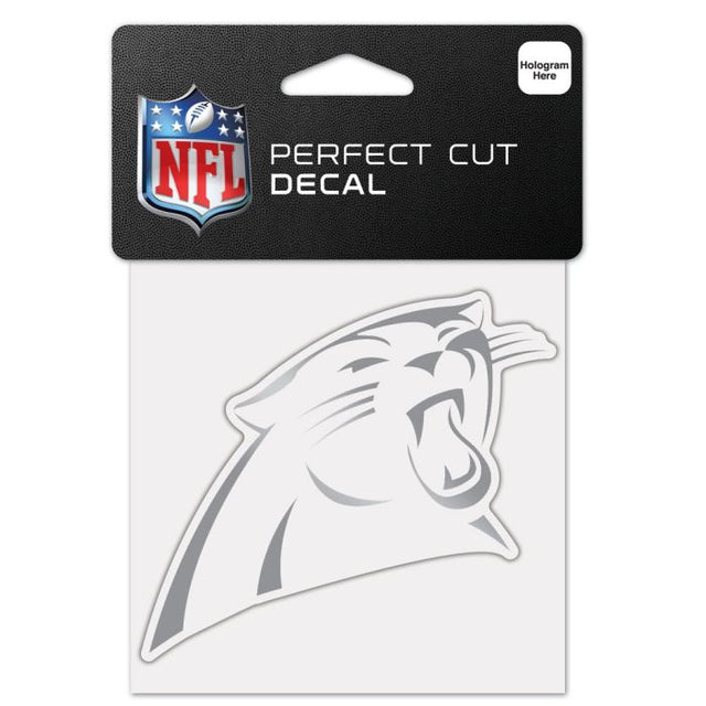 Carolina Panthers Silver Decal Metallic 4" x 4"