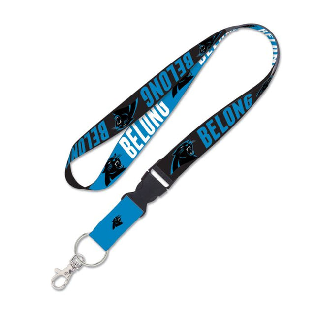 Carolina Panthers Slogan Lanyard w/detachable buckle 1"