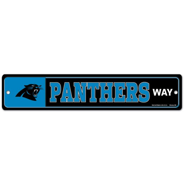 Carolina Panthers Street / Zone Sign 3.75" X 19"