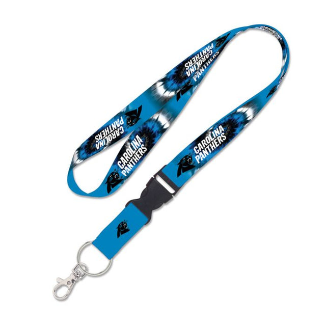 Carolina Panthers Tie Dye Lanyard w/detachable buckle 1"
