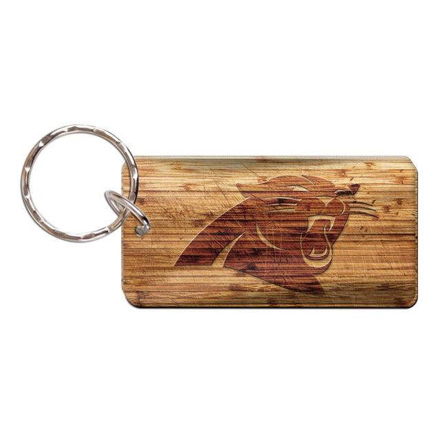 Carolina Panthers WOOD Keychain Rectangle