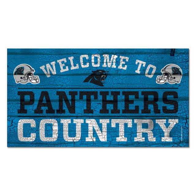Carolina Panthers Wood Sign 13"x24" 1/4" thick