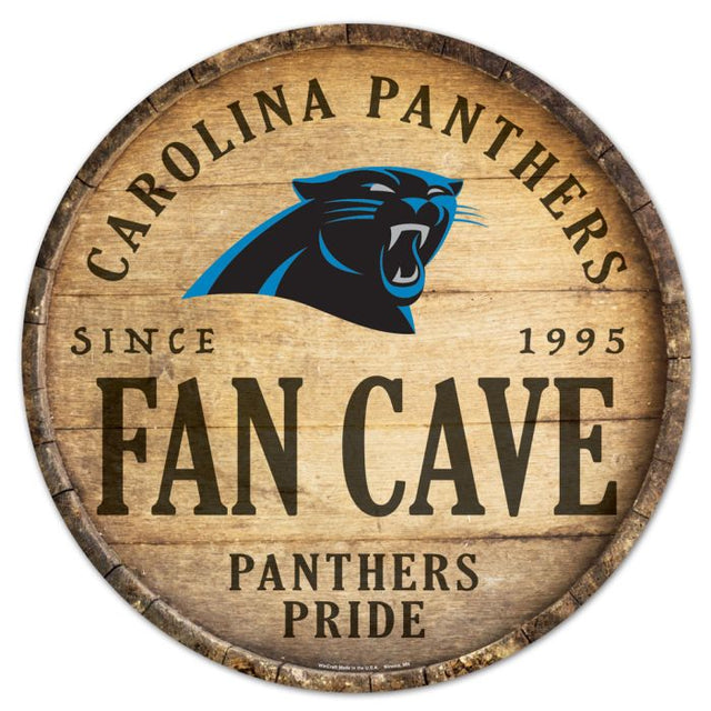 Carolina Panthers Wood Sign 14" Rnd