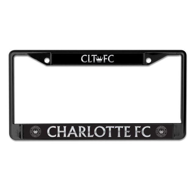 Charlotte FC BLACK Lic Plt Frame S/L Printed