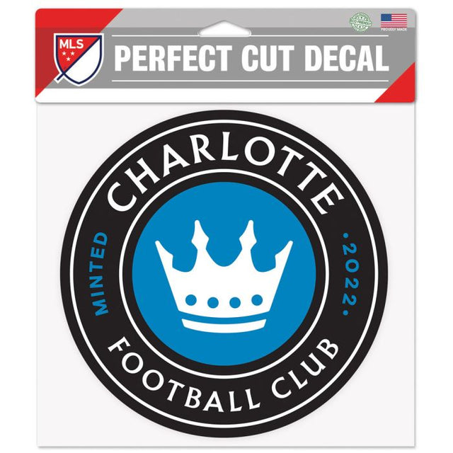 夏洛特足球俱乐部 完美切割彩色贴花 8 英寸 x 8 英寸