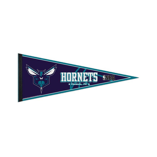 Banderín clásico de los Charlotte Hornets, en cartulina de 12" x 30"