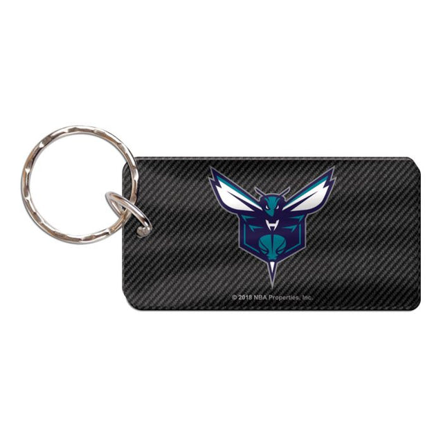 Llavero rectangular de los Charlotte Hornets