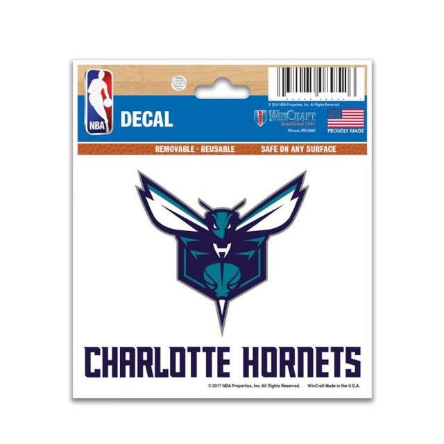 Calcomanía multiusos de los Charlotte Hornets de 3" x 4"