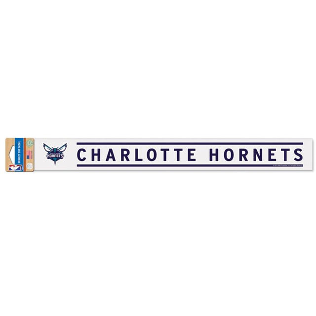 Calcomanías de corte perfecto de los Charlotte Hornets de 2" x 17"