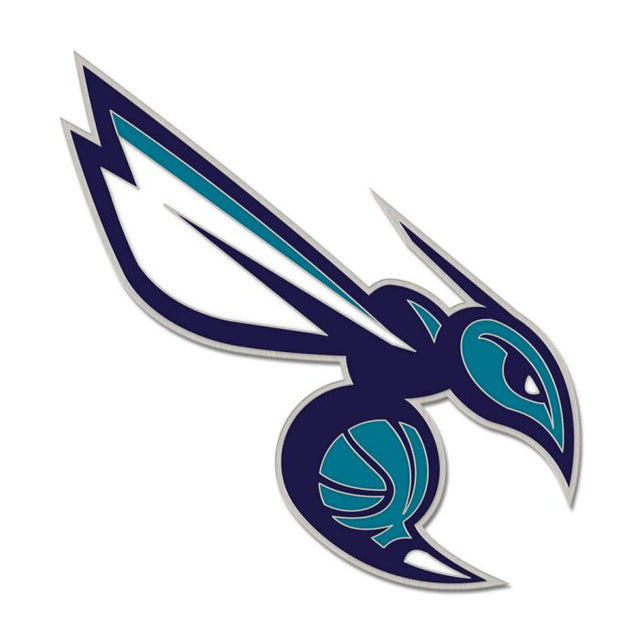 Tarjeta de joyería con pin esmaltado de colección secundaria de los Charlotte Hornets