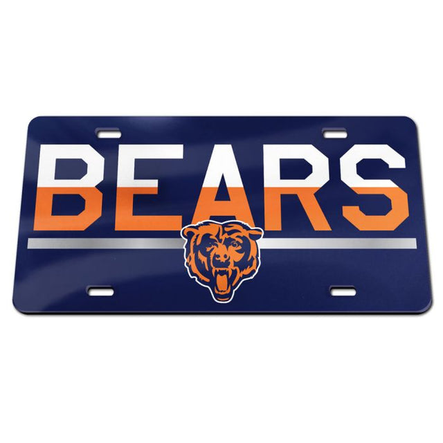 Chicago Bears COLOR DUO Specialty Acrylic License Plate