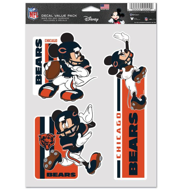 Chicago Bears / Disney Mickey Mouse Multi Use 3 Fan Pack