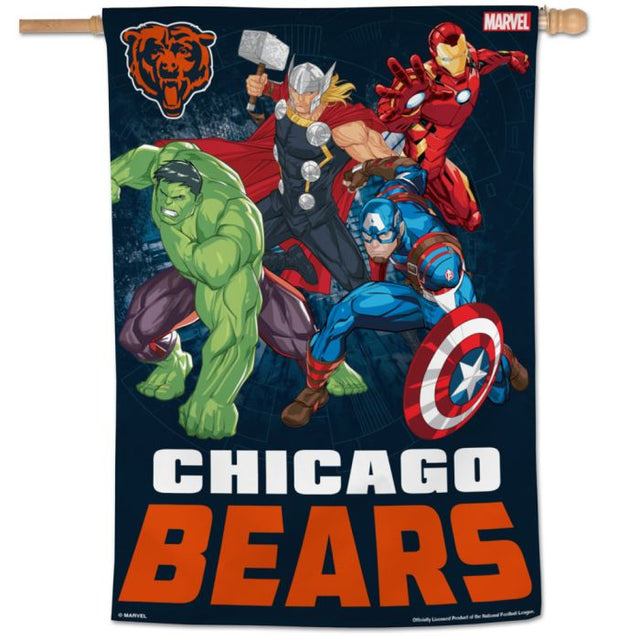 Chicago Bears / Marvel (C) 2021 Marvel Vertical Flag 28" x 40"