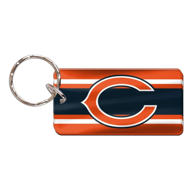 Chicago Bears STRIPES Keychain Rectangle