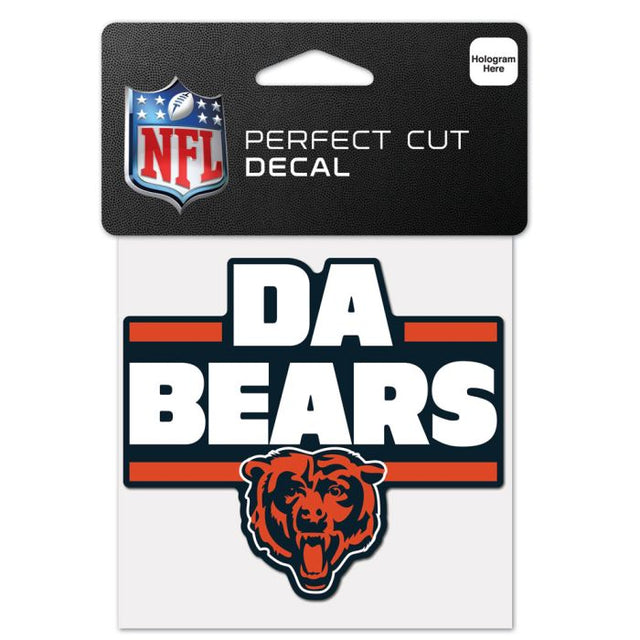 Chicago Bears Slogan Perfect Cut Color Decal 4" x 4"