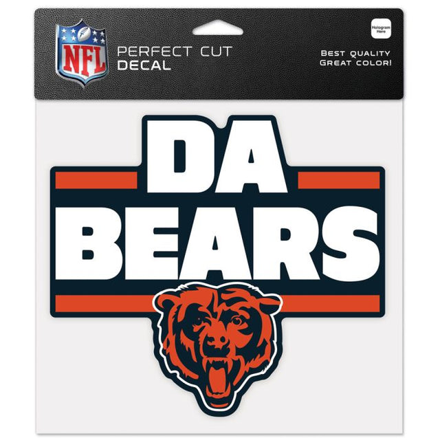 Chicago Bears Slogan Perfect Cut Color Decal 8" x 8"