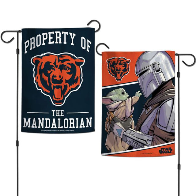 Chicago Bears / Star Wars Mandalorian Garden Flags 2 sided 12.5" x 18"