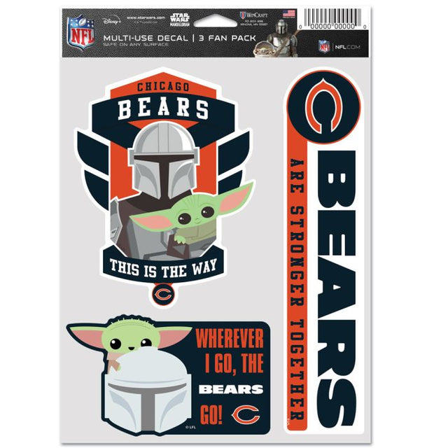 Chicago Bears / Star Wars Mandalorian Multi Use 3 Fan Pack