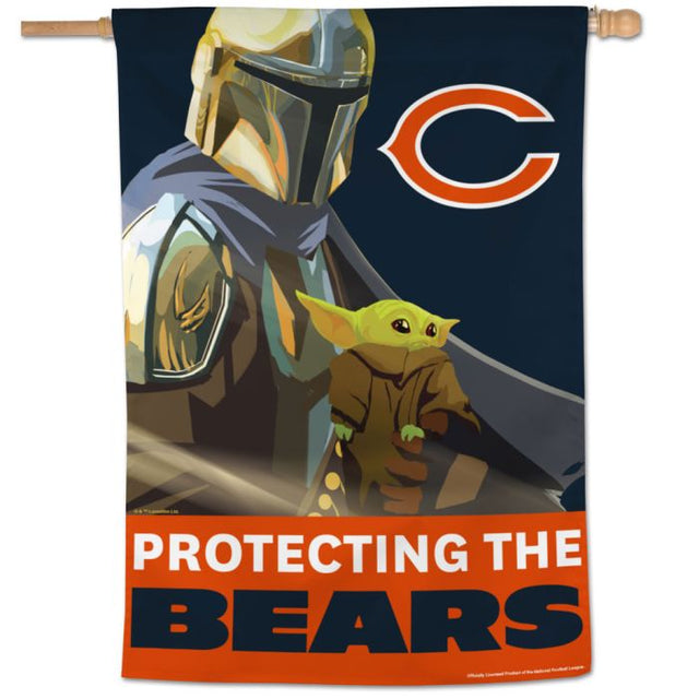Chicago Bears / Star Wars Mandalorian Vertical Flag 28" x 40"