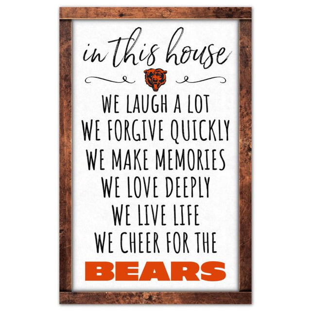 Chicago Bears Wood Sign 11" x 17" 1/4" thick