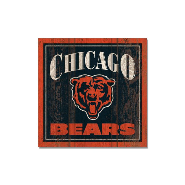 Chicago Bears Wooden Magnet 3" X 3"