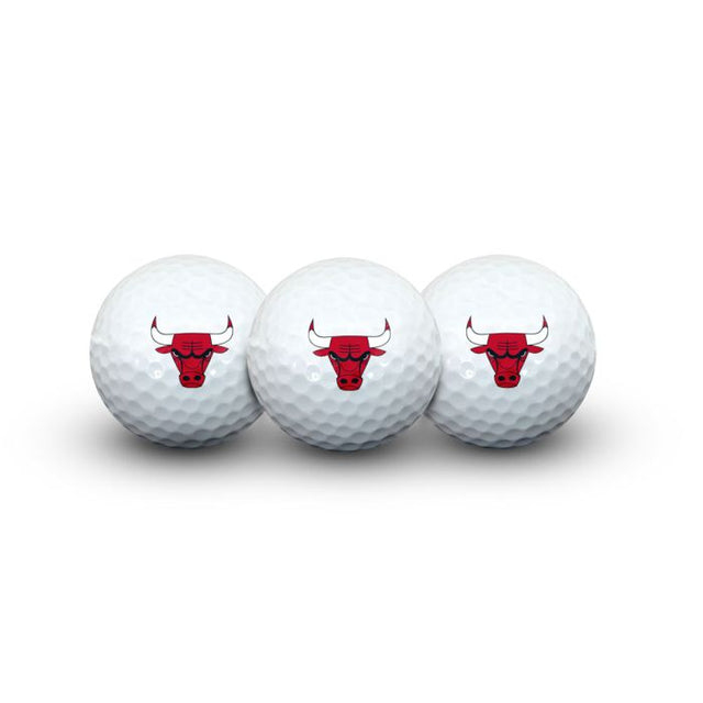3 pelotas de golf de los Chicago Bulls en formato concha
