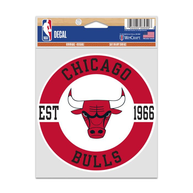 Calcomanías para fanáticos de los Chicago Bulls de 3,75" x 5"