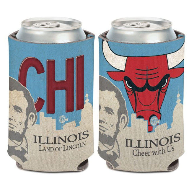 Enfriador de lata con placa de matrícula de Chicago Bulls de 12 oz.