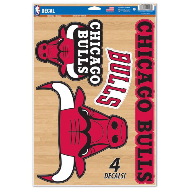 Calcomanía multiusos de los Chicago Bulls, 11" x 17"